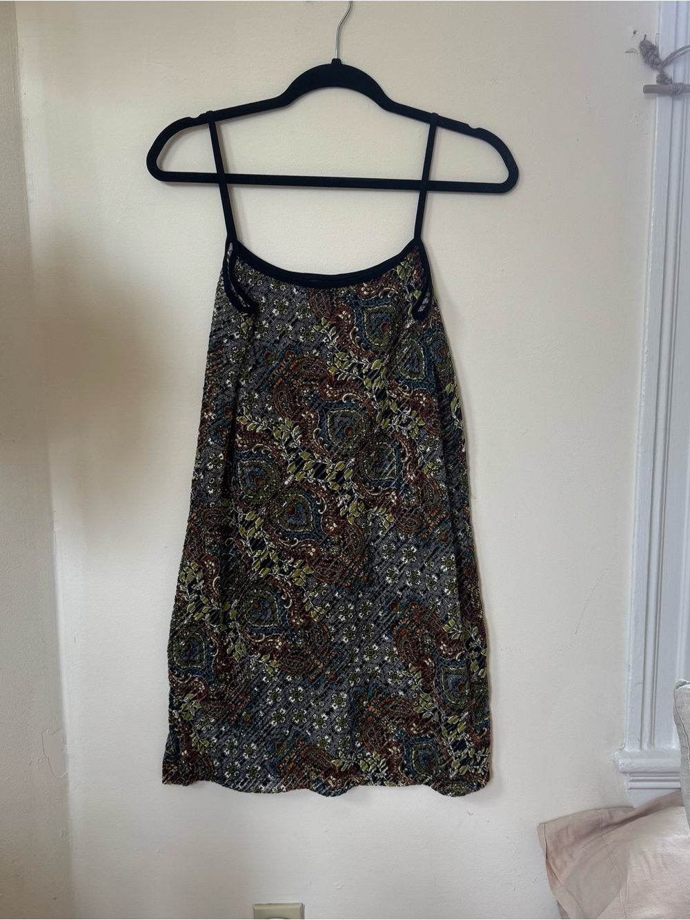 Y2K 90’s 2000’s Dream Dance mini Slip Dress Velvet Burnout Sheer Paisley Small